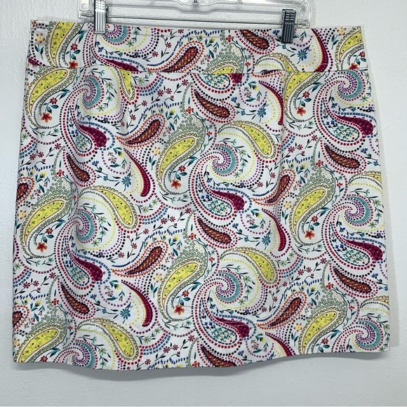 Talbots Skirt 18  Print Colorful‎ Knee Length  Floral Tropical Vacation Casual - Picture 1 of 7